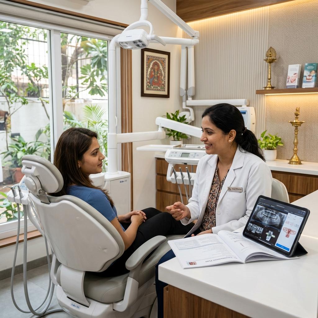 Dentist consultation with patient in Jayanagar Bengaluru dental clinic