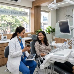 Professional dentist consultation in modern dental clinic in Jayanagar Bengaluru