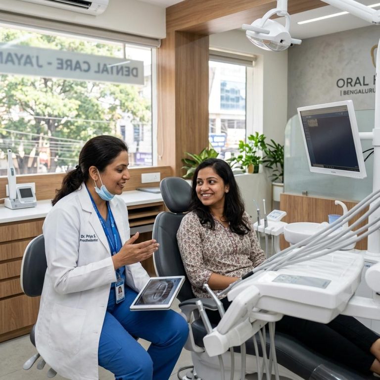 Professional dentist consultation in modern dental clinic in Jayanagar Bengaluru
