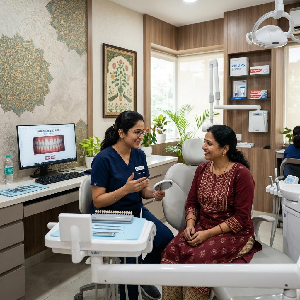 Cosmetic dentist consultation for teeth whitening in Jayanagar Bengaluru