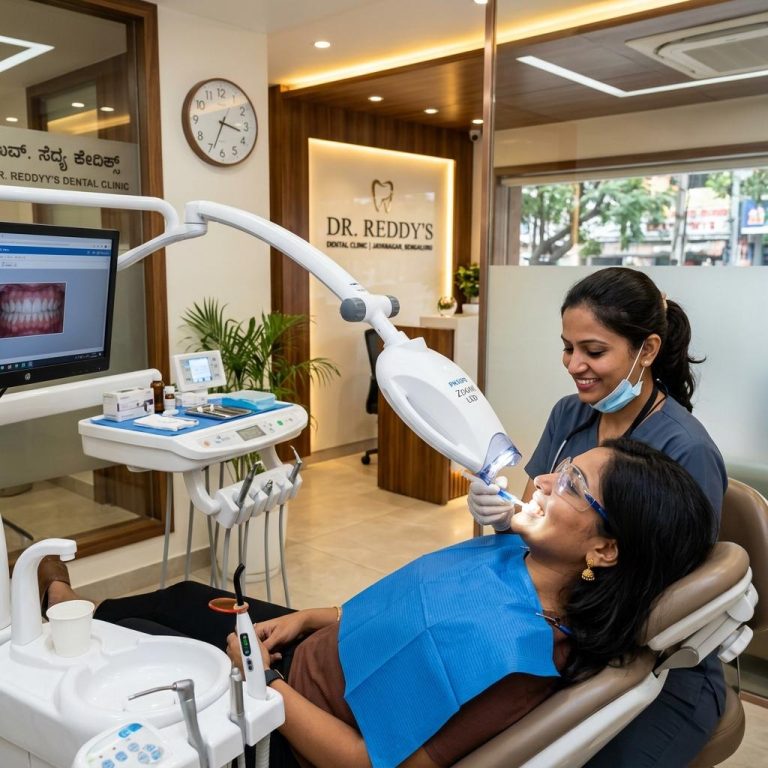 Professional teeth whitening treatment in Jayanagar Bengaluru dental clinic